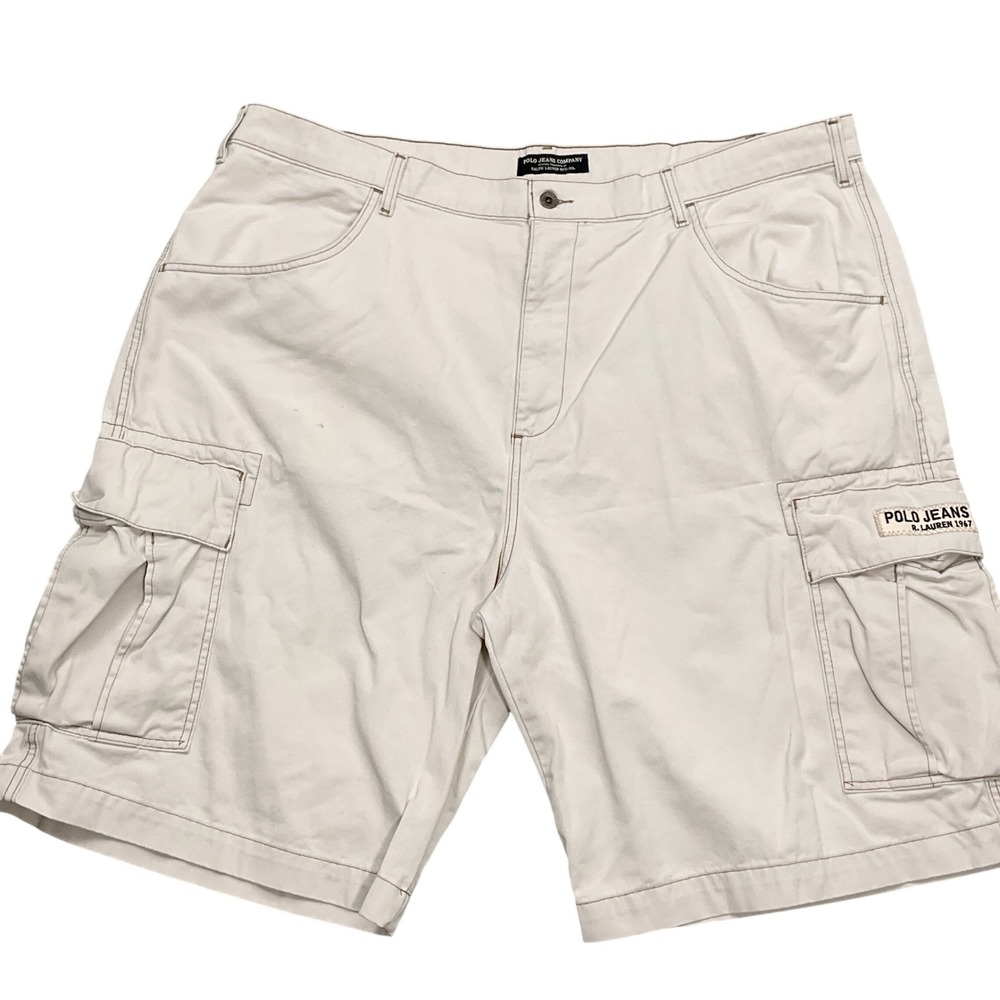 Polo Jeans‎ Shorts Men 46 Beige Freighter Big Casual Cargo 7998BTFA1495  VTG